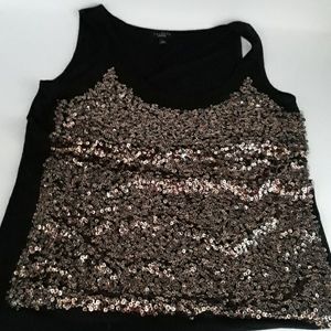 TALBOTS GOLD AND BLACK SEQUIN